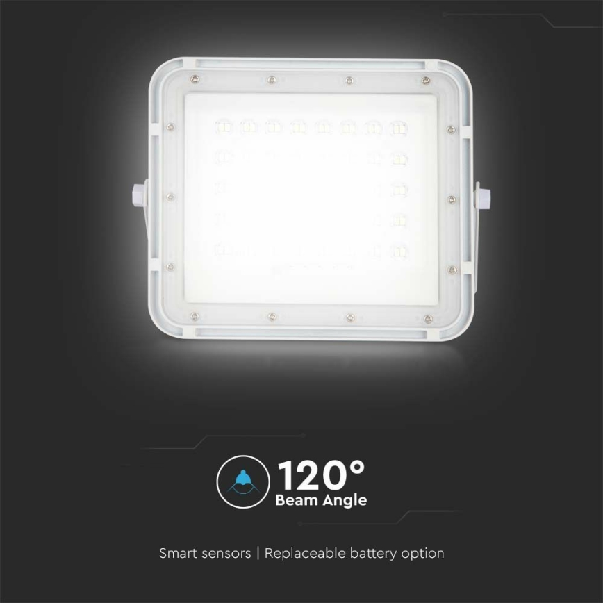 LED Exterior regulação solar reflektor LED/10W/3,2V IP65 4000K branco + controlo remoto
