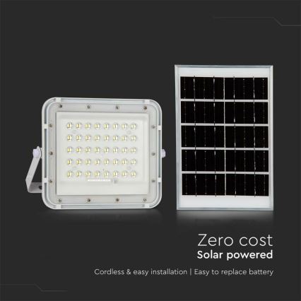 LED Exterior regulação solar reflektor LED/10W/3,2V IP65 6400K branco + controlo remoto