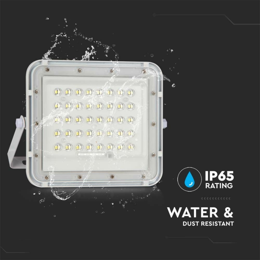 LED Exterior regulação solar reflektor LED/10W/3,2V IP65 6400K branco + controlo remoto