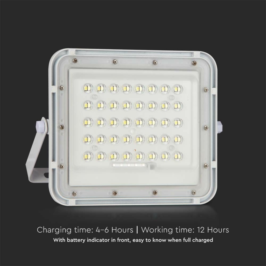 LED Exterior regulação solar reflektor LED/10W/3,2V IP65 6400K branco + controlo remoto