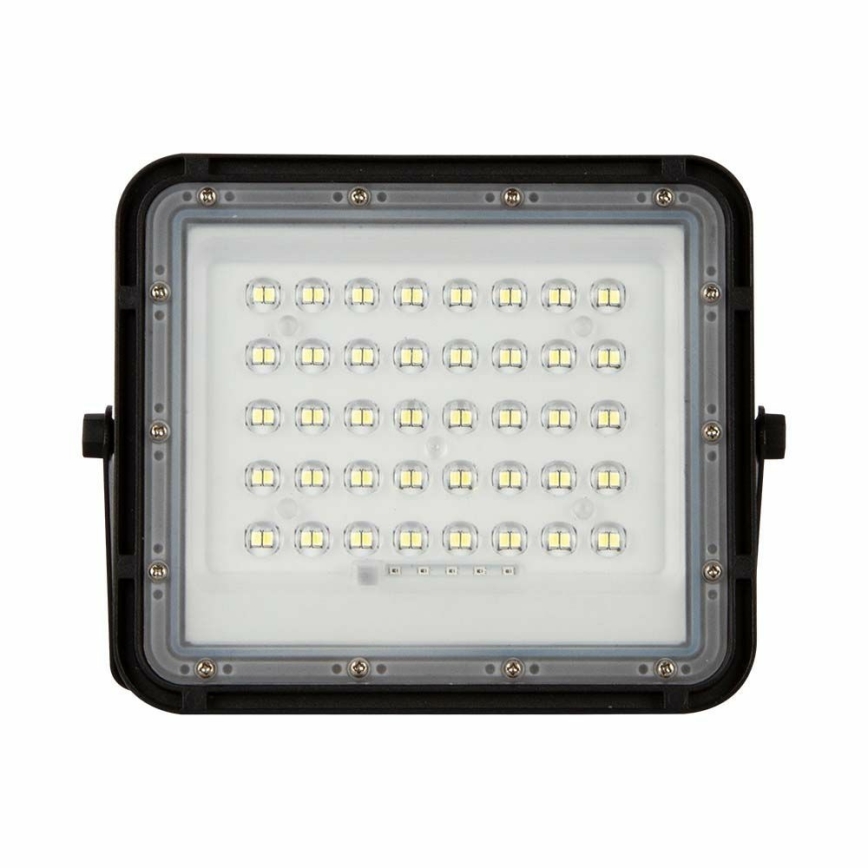 LED Exterior regulação solar holofote LED/10W/3,2V IP65 6400K preto + controlo remoto