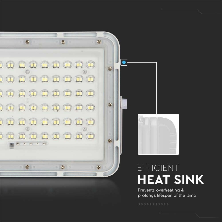LED Exterior regulação solar holofote LED/15W/3,2V IP65 6400K branco + controlo remoto