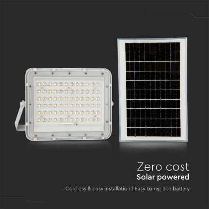 LED Exterior regulação solar holofote LED/15W/3,2V IP65 6400K branco + controlo remoto