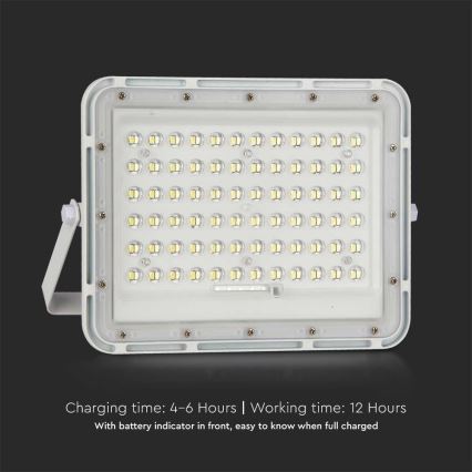 LED Exterior regulação solar holofote LED/15W/3,2V IP65 6400K branco + controlo remoto