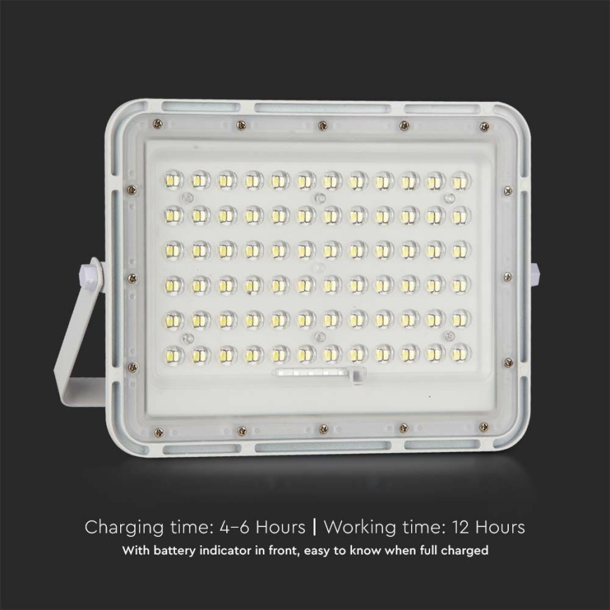 LED Exterior regulação solar holofote LED/15W/3,2V IP65 6400K branco + controlo remoto