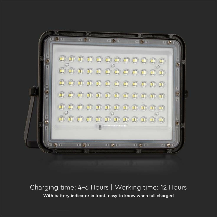 LED Exterior regulação solar holofote LED/15W/3,2V IP65 6400K preto + controlo remoto