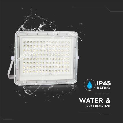 LED Holofote solar exterior LED/20W/3,2V 6400K branco IP65 + controlo remoto