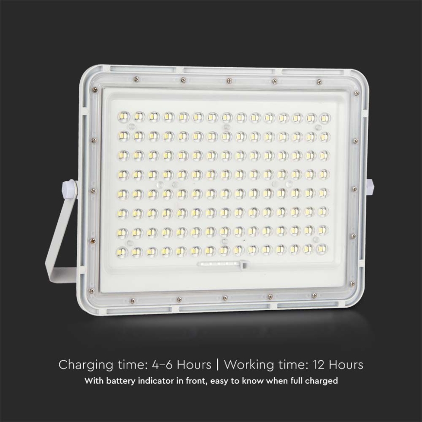 LED Holofote solar exterior LED/20W/3,2V 6400K branco IP65 + controlo remoto
