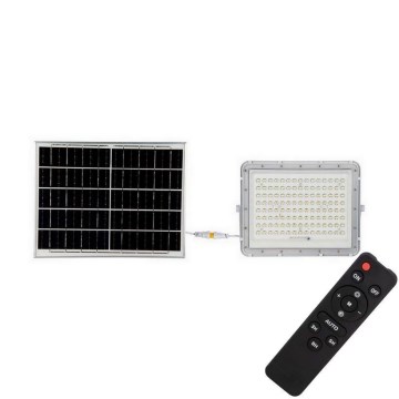 LED Holofote solar exterior LED/20W/3,2V 6400K branco IP65 + controlo remoto