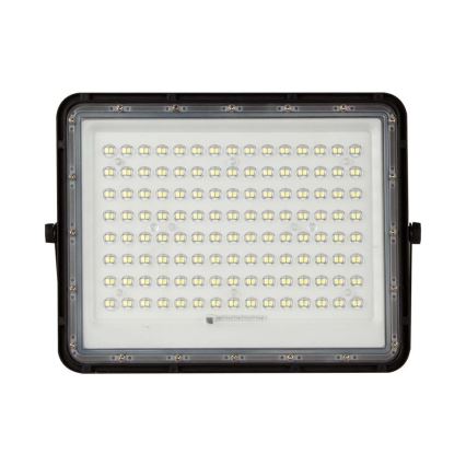 LED Holofote solar exterior LED/20W/3,2V 6400K preto IP65 + controlo remoto