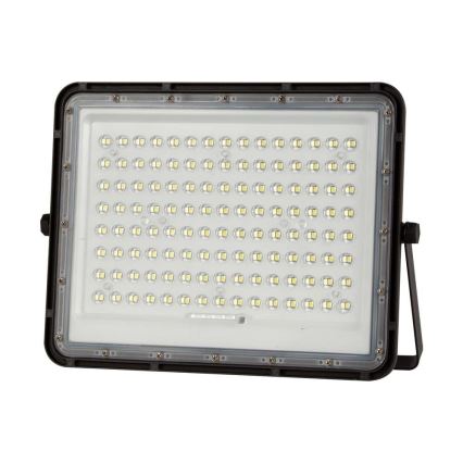 LED Holofote solar exterior LED/20W/3,2V 6400K preto IP65 + controlo remoto
