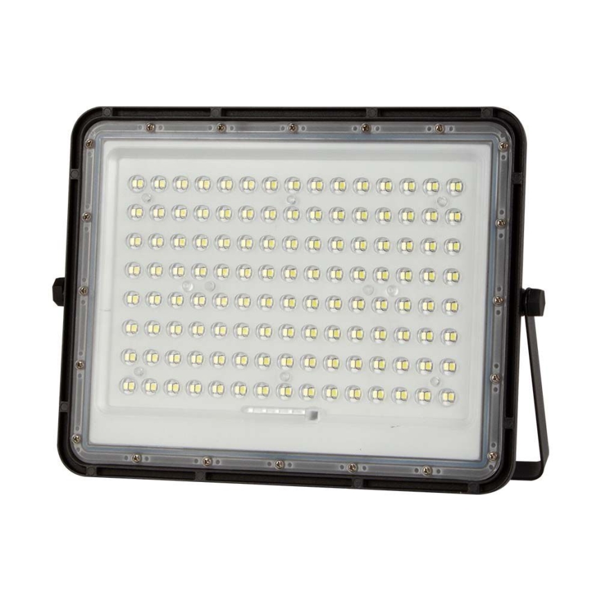 LED Holofote solar exterior LED/20W/3,2V 6400K preto IP65 + controlo remoto