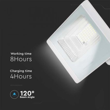 LED Holofote solar exterior LED/20W/3,2V IP65 4000K + controlo remoto