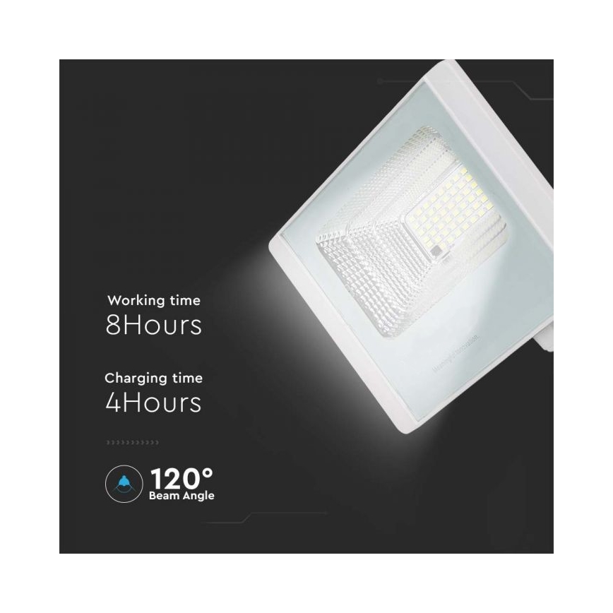 LED Holofote solar exterior LED/20W/3,2V IP65 4000K + controlo remoto