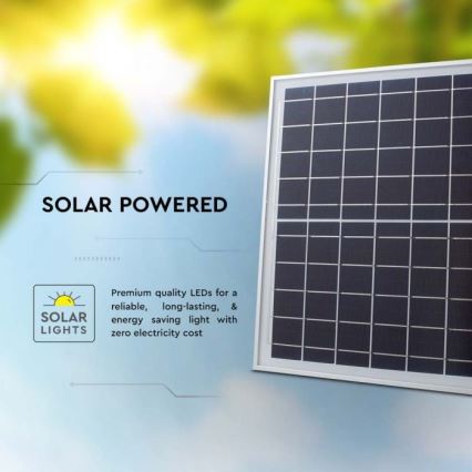 LED Holofote solar exterior LED/20W/3,2V IP65 4000K + controlo remoto