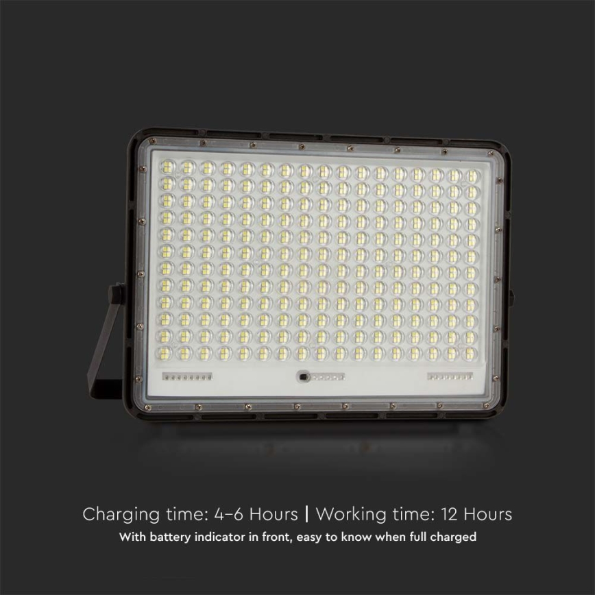 LED Holofote solar exterior LED/30W/3,2V 4000K preto IP65 + controlo remoto