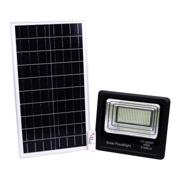 LED Holofote solar exterior LED/40W/10V IP65 6000K + controlo remoto