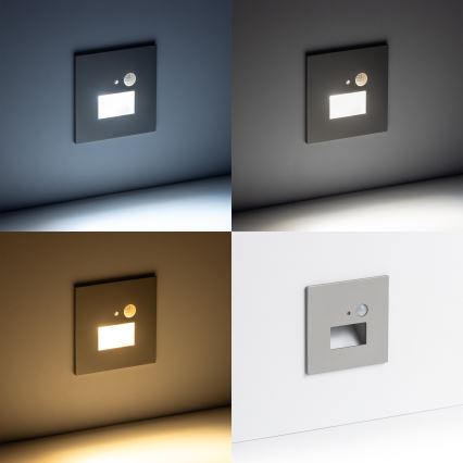 LED Iluminação de escada com um sensor de movimento LED/1,5W/230V 3000K/4000K/6500K