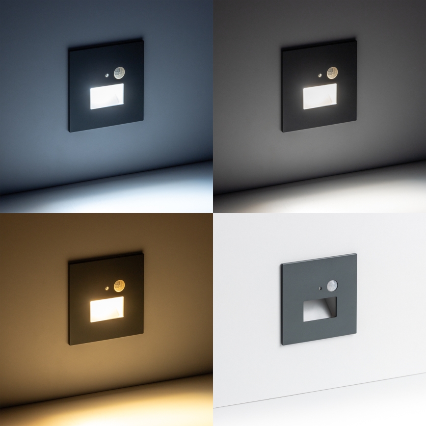 LED Iluminação de escada com um sensor de movimento LED/1,5W/230V 3000K/4000K/6500K