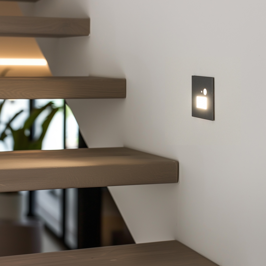 LED Iluminação de escada com um sensor de movimento LED/1,5W/230V 3000K/4000K/6500K