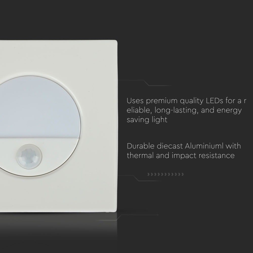 LED Iluminação de escada com um sensor de movimento LED/3W/230V 4000K branco
