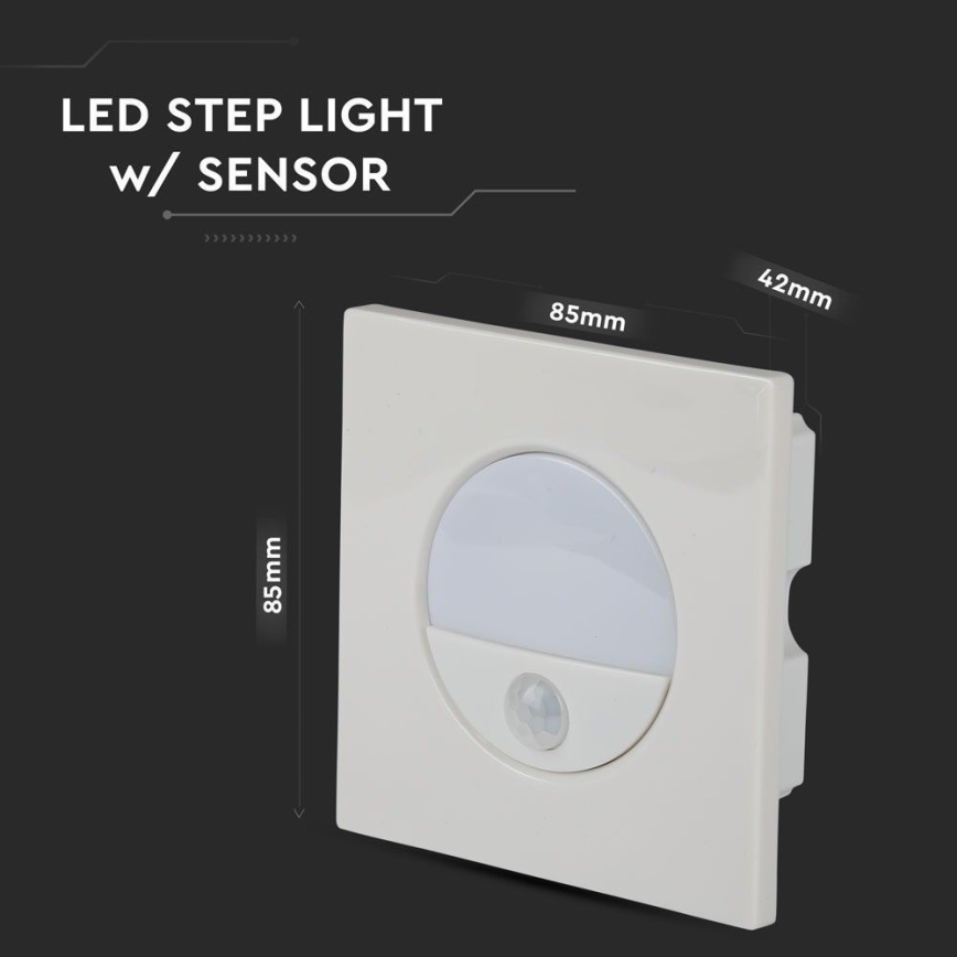 LED Iluminação de escada com um sensor de movimento LED/3W/230V 4000K branco