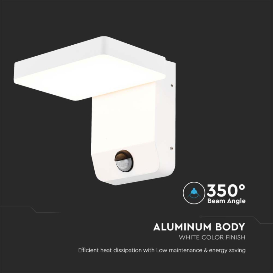 LED Exterior wall flexible iluminação com sensor LED/17W/230V IP65 3000K branco