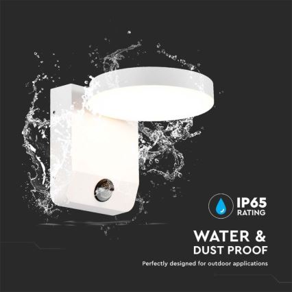 LED Exterior wall flexible iluminação com sensor LED/17W/230V IP65 3000K branco