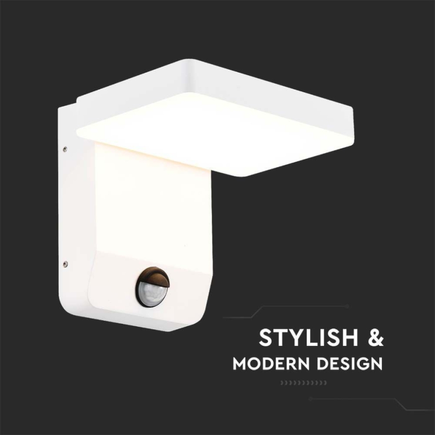 LED Exterior wall flexible iluminação com sensor LED/17W/230V IP65 4000K branco