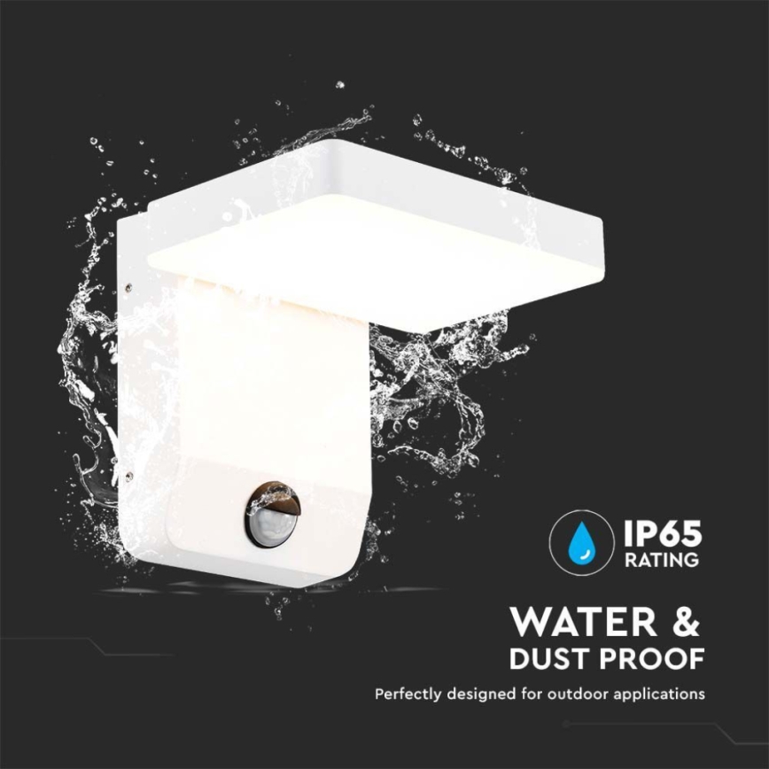 LED Exterior wall flexible iluminação com sensor LED/17W/230V IP65 4000K branco