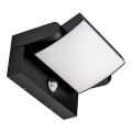 LED Iluminação de parede exterior com sensor LED/17W/230V 4000K IP65 preto