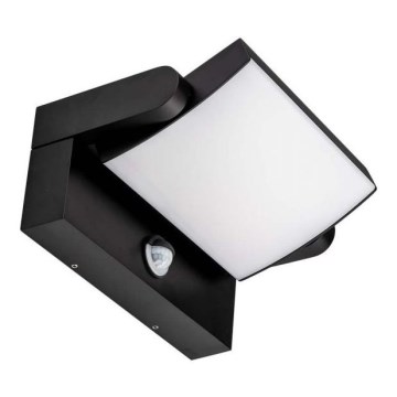 LED Iluminação de parede exterior com sensor LED/17W/230V 4000K IP65 preto