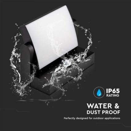 LED Iluminação de parede exterior com sensor LED/17W/230V 4000K IP65 preto