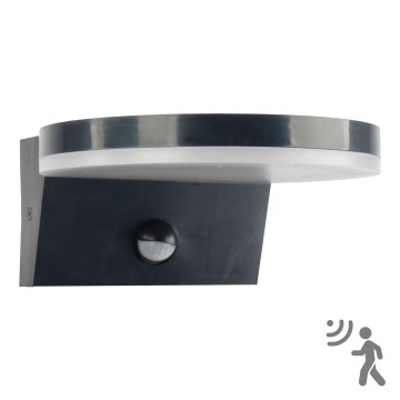LED Iluminação de parede exterior com sensor TESA LED/10W/230V IP54 preto