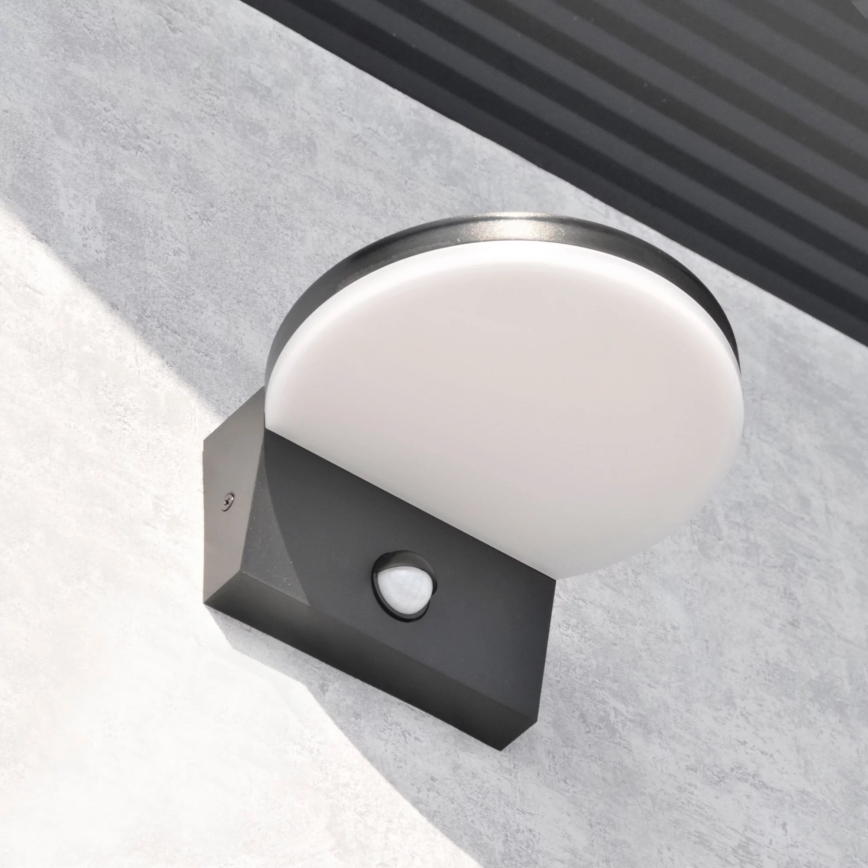 LED Iluminação de parede exterior com sensor TESA LED/10W/230V IP54 preto