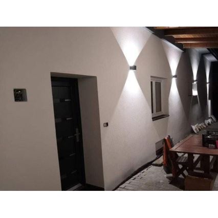 LED Iluminação de parede exterior LED/12W/230V IP54 branco