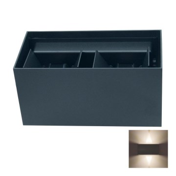 LED Iluminação de parede exterior LED/12W/230V IP54 preto