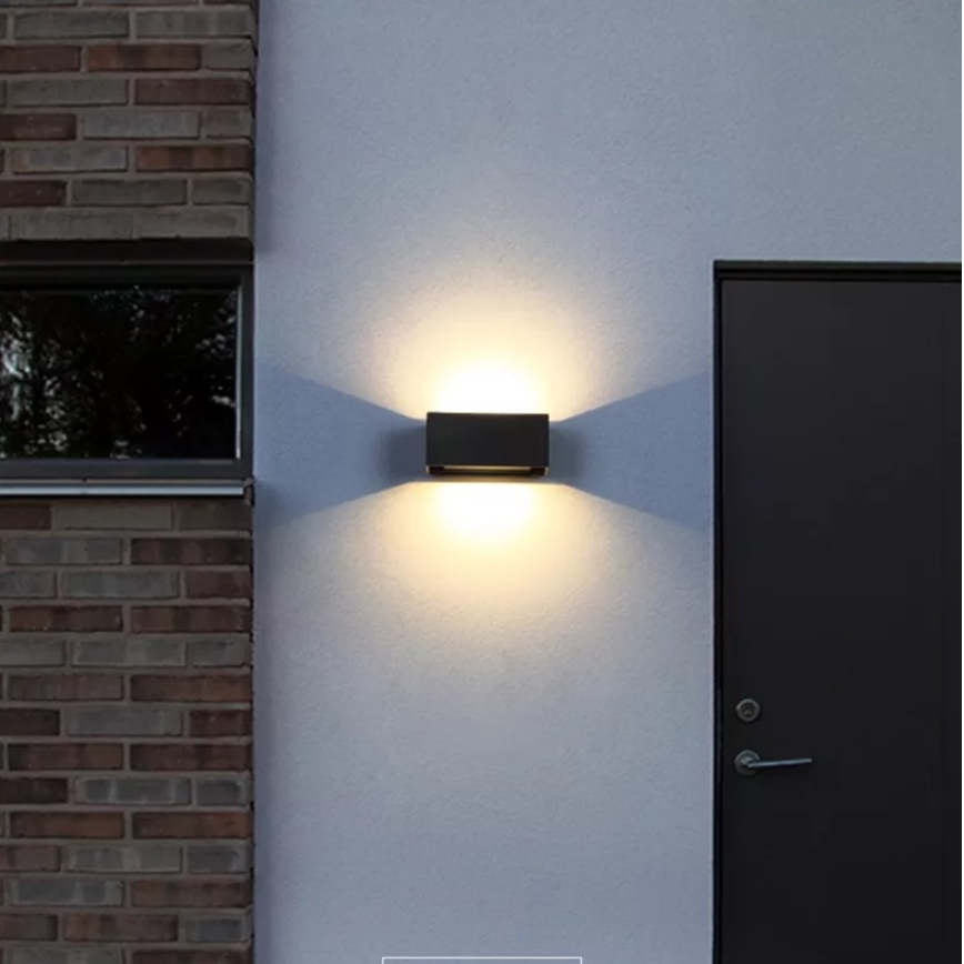 LED Iluminação de parede exterior LED/12W/230V IP54 preto