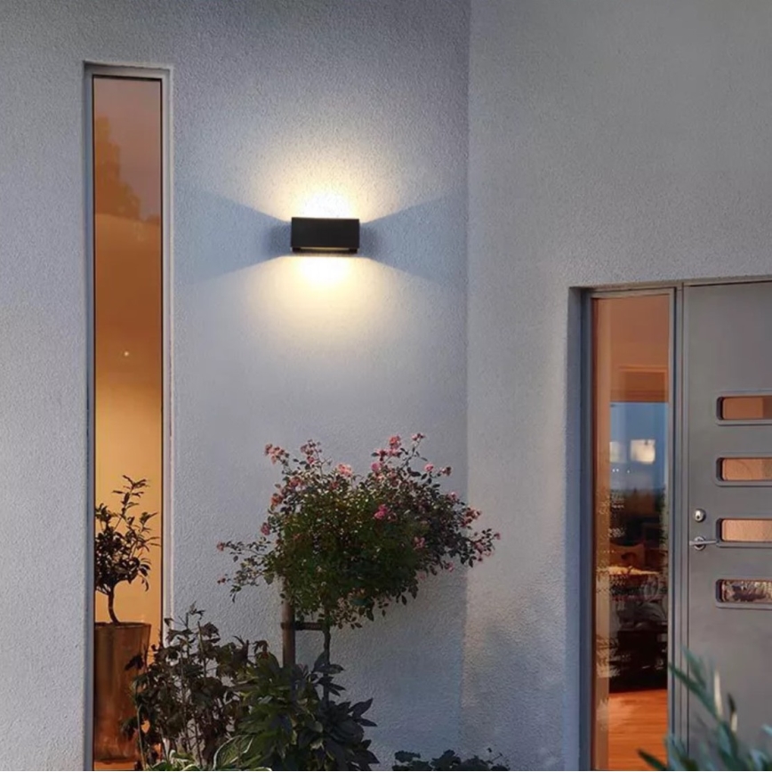 LED Iluminação de parede exterior LED/12W/230V IP54 preto