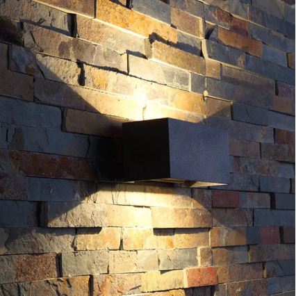 LED Iluminação de parede exterior LED/12W/230V IP54 preto