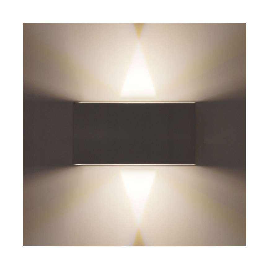 LED Iluminação de parede exterior LED/12W/230V IP54 preto