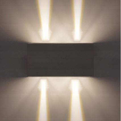 LED Iluminação de parede exterior LED/12W/230V IP54 preto