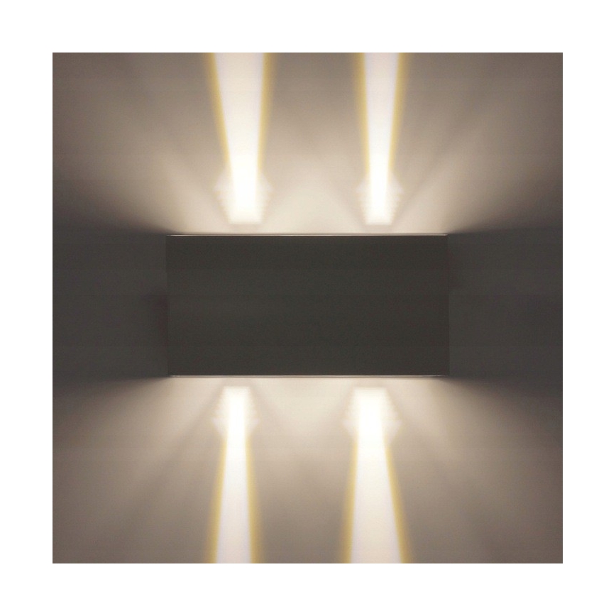 LED Iluminação de parede exterior LED/12W/230V IP54 preto