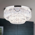 LED Iluminação de teto de cristal com regulação PRISM LED/80W/230V diâmetro 55 cm cromado brilhante