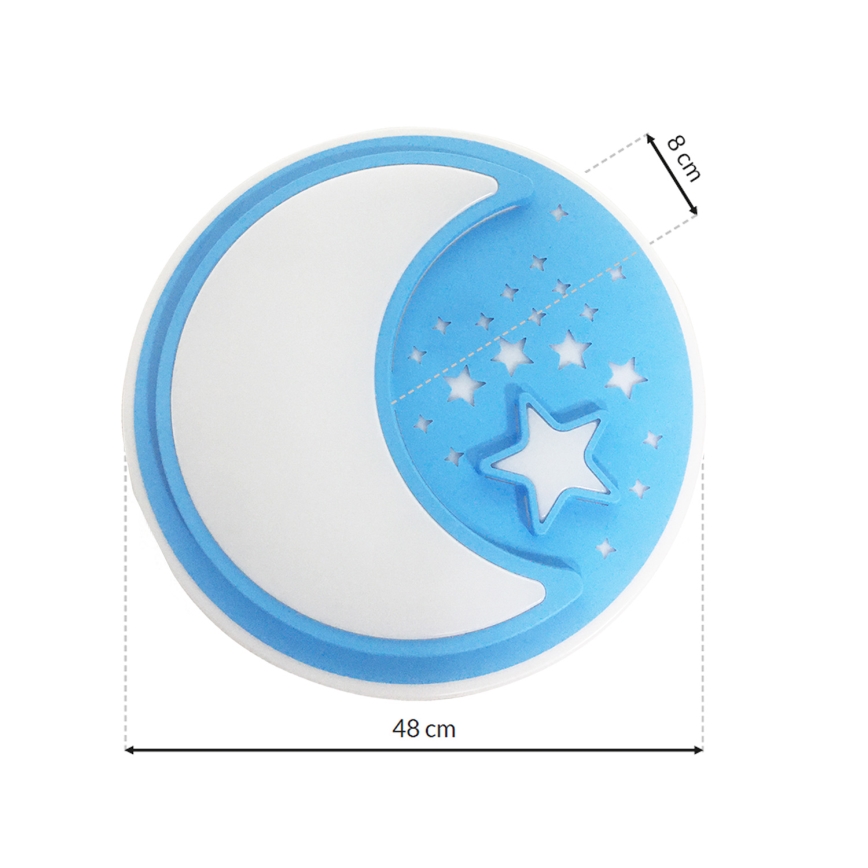 LED Iluminação de teto para criança com regulação NOTTE LED/40W/230V + controlo remoto