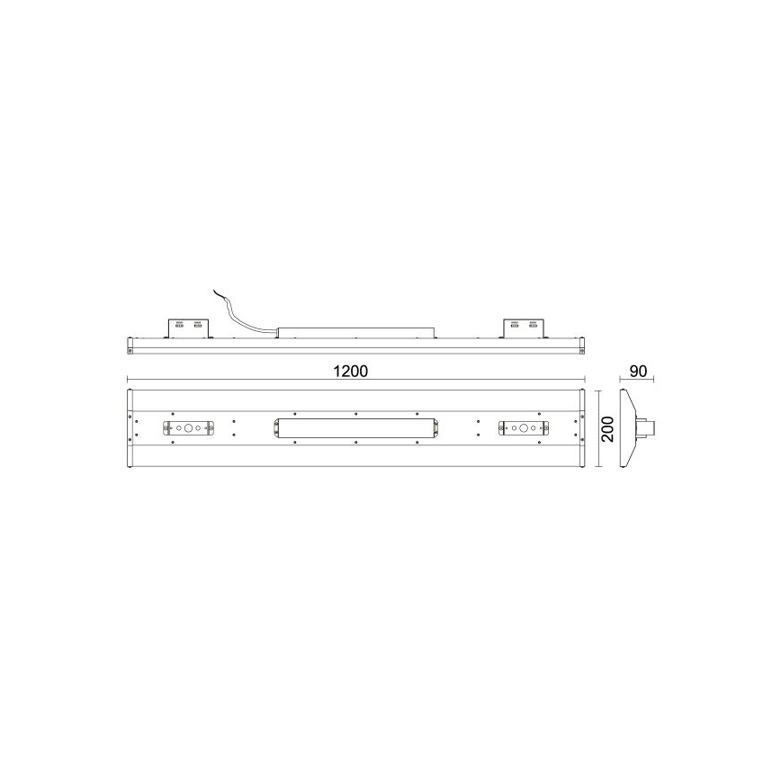 LED Iluminação fluorescente High Bay LED/120W/230V 5000K 120 cm