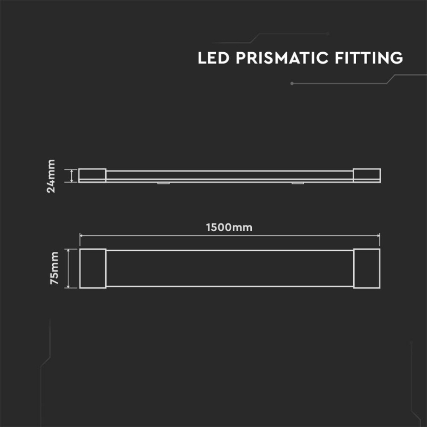 LED Iluminação fluorescente LED/50W/230V 6500K 150 cm branco