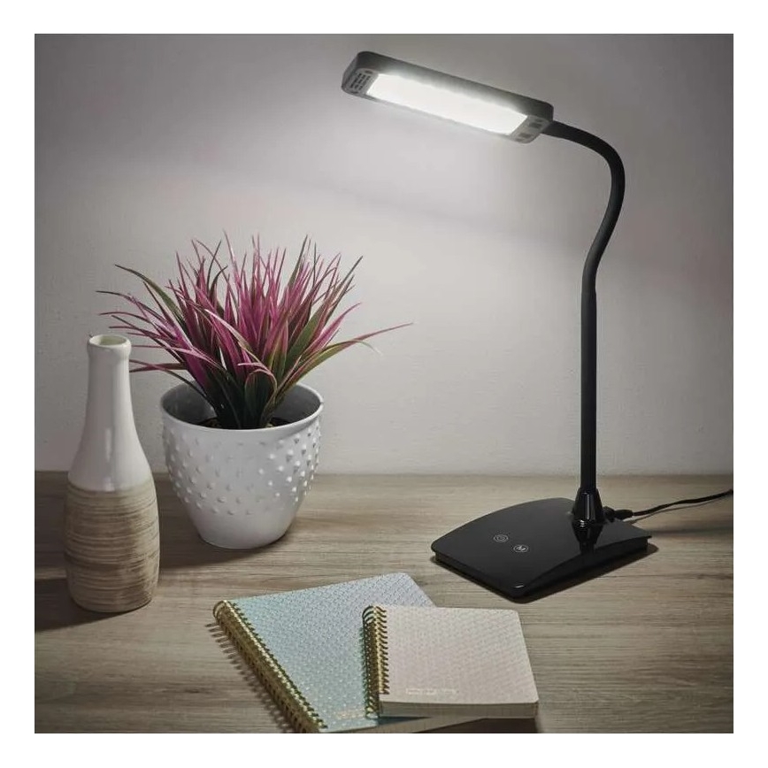 LED Lâmpada de mesa regulável EDDY LED/6W/230V 3000/4500/6800K preta