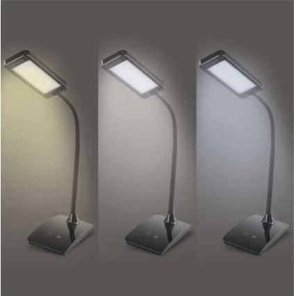 LED Lâmpada de mesa regulável EDDY LED/6W/230V 3000/4500/6800K preta