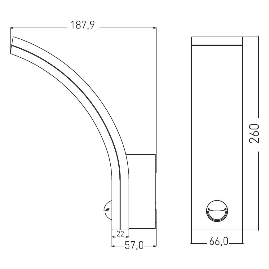 LED Lâmpada de parede exterior dimmável com sensor de movimento e crepuscular LED/12/15/20W/230V IP65 branca